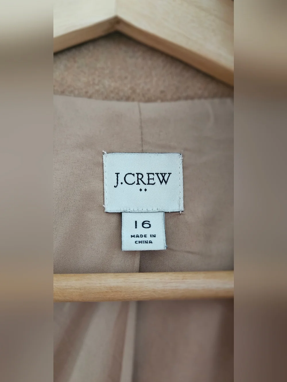 J. Crew Factory City Coat Heathered Acorn Size 16 - Picture 4 of 8